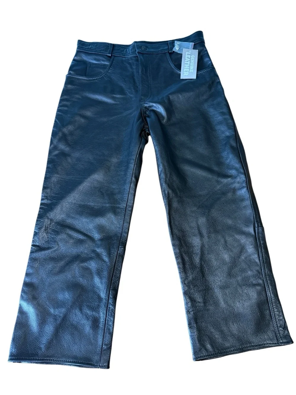 XELEMENT Advanced Motocycle Gear Black Leather Motorcycle Pants 34x28